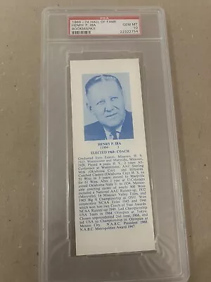 Hank Iba  1968 Hall Of Fame Bookmark PSA 10 • $19.99