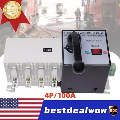 100A Industrial Automatic Transfer Switch Dual Power Automatic Transfer Switch • $39.89