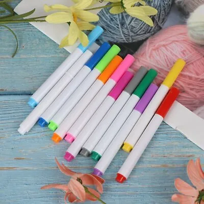12pc Liquid Chalk Pens Marker Colour White Board Wipe Clean Red Blue White-Multi • £3.79