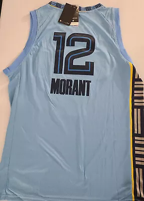 NWT Stitched Swingman Grizzlies Jersey #12 Ja Morant Color Lt Blue Size XL *NEW* • $34.99