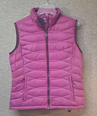 Eddie Bauer Down Filled Black Puffer Vest Lightweight Vest Jacket Women’s Large • $19.79