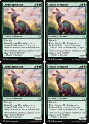 MTG - 4x CRESTED HERDCALLER - Rivals Of Ixalan (U) • $1.99