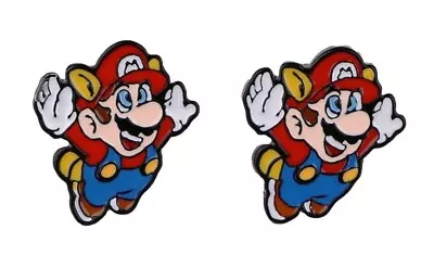 Super Mario Character Enamel Metal Stud Earrings • $7.99