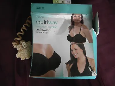 M&S 5 Way Multiway Bra 34D NWTS • £7.99