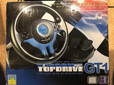 Logic 3 Top Drive GTI Steering Wheel And Pedals For Sony PlayStation VGC • £32