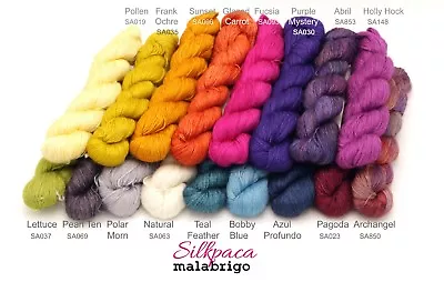 Silkpaca By Malabrigo - Lace Weight Silk Alpaca Luxury Yarn 26 COLORS • $13.20