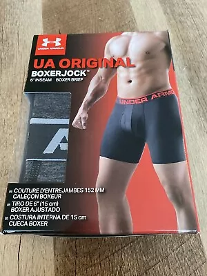 Under Armour Mens Original Boxerjock 6” Boxer Brief Grey Size L • $17.50