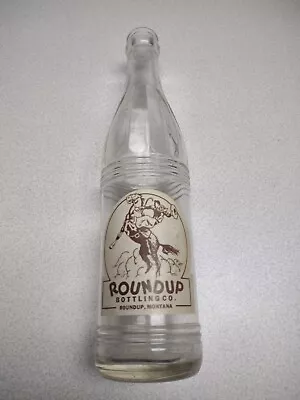 Roundup Bottling CO. Cowboy Soda Pop Bottle ROUNDUP MONTANA MT • $250