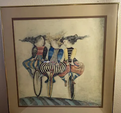 G. RODO BOULANGER 1976 Signed HOLIDAY ON WHEELS PRINT • $250