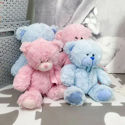 £8.49 • Buy Plush Super Soft Teddy Bear Cuddly Toy Baby Girl Boy Gift With Ribbon Pink/Blue