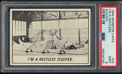 1966 Monster Laffs I'm A Restless Sleeper #25 PSA 9 MINT Low Pop • $139.50