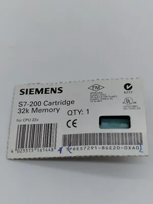 NEW Siemens S7-200 Memory Cartridge 32K For CPU 22X  • $195