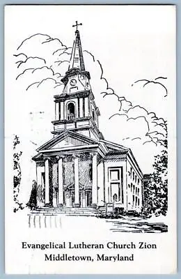 1995 Middletown Md Evangelical Lutheran Church Zion Men's Bible Class Postcard • $9.95