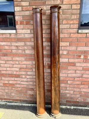 $679.99 • Buy Set Of 2 Antique Architectural Interior Room Divider Pillars Pine Columns 81”