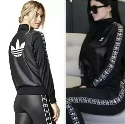 $300 • Buy Adidas Originals Berlin Tape Track Jacket And Leggings Set M Faux Leather Black