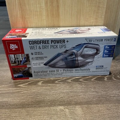 $47.99 • Buy NEW DIRT DEVIL Quick Flip 16V Wet-Dry Hand Vacuum Cleaner, BD30225V