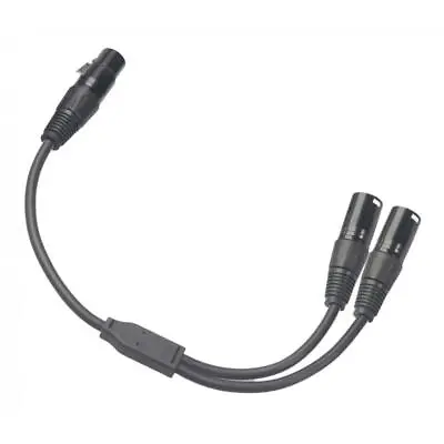 £9.70 • Buy XLR 3 Pole 1 Male Plug On 2 Female Double Jack Y Splitter DJ Cable Adapter 12