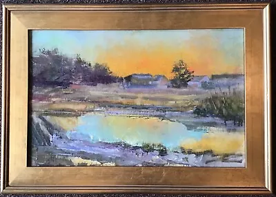 Albert Londraville Painting - Original Oil “Sunset On Malibu Marshes” • $445