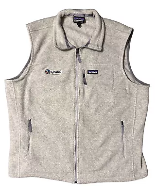 PATAGONIA Synchilla Vest Grand Canyon Park Full Zip Fleece Oatmeal Mens XXL 2XL • $50