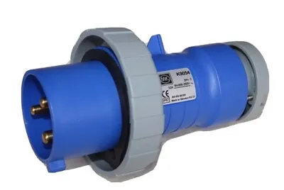 MK 32A Commando Plug - IP67 Weatherproof - 2P+E - K9054 BLUE Site Plug 240v • £12.89