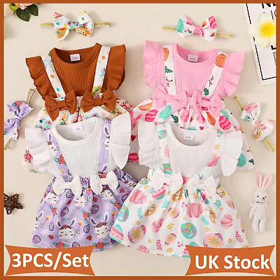 Newborn Baby Girls Floral Bodysuit Romper Dress + Headband Outfit Set Clothes • £4.99