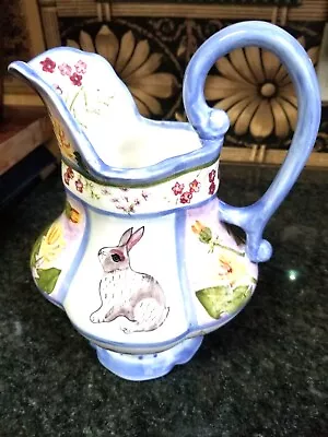 Dana Cullen Designed Large Bunny/Rabbit Pitcher Zirke Company About 10  Tall. • $35