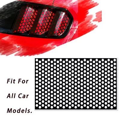 Black Car Rear Tail Light Cover Honeycomb Sticker Tail-lamp Decal Accessories • $8.79