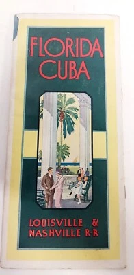 $74.99 • Buy Vintage Florida Cuba Louisville & Nashville Railroad Train Brochure Pamphlet