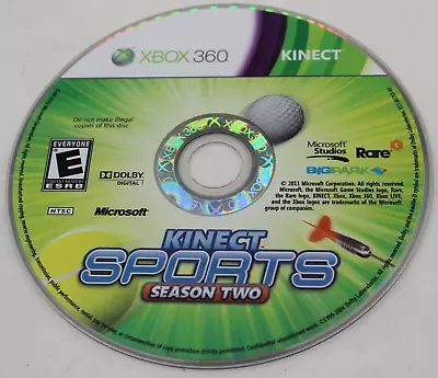 Kinect Sports Season 2 Xbox 360 Microsoft 2011 Video Game Baseball Golf Tennis • $5.59