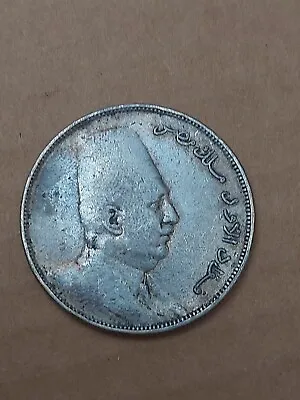 Egypt 10 Piastres Silver 1923-h King Fuad I • $25