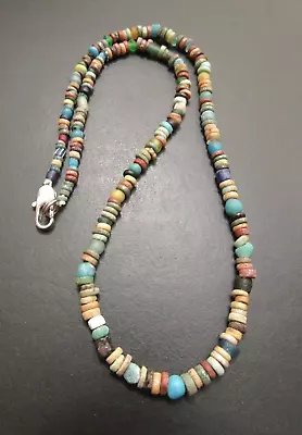 NILE  Ancient Egyptian Amulet Mummy Bead Necklace Ca 600 BC • $55