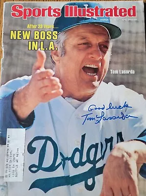 Tom Lasorda Autographed Sports Illustrated Magazine March 14 1977 • $250