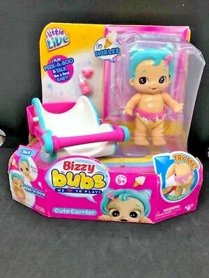 Little Live Bizzy Bubs Cute Carrier & Swirlee Baby Doll Peek A Boo Talks NEW DCL • $4.96