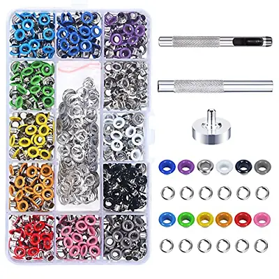 £10.90 • Buy DKINY 300pcs Metal Eyelets Grommets Kit With Hole Punch And Setting Tools Eyelet
