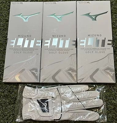 Mizuno Elite Leather Golf Glove 3-Pack Bundle Lot Men's Medium Large ML #99999 • $37.99