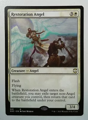 Restoration Angel *Rare* Magic MtG X1 Commander Kaldheim • $2.49