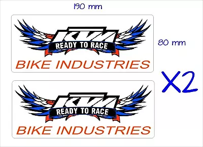 KTM Stickers TWO (2) 190 X 80 Mm Each • $12