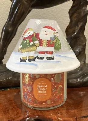 Yankee Candle Santa Snowman Crackle Glass Large Jar Shade NIB • $26.99