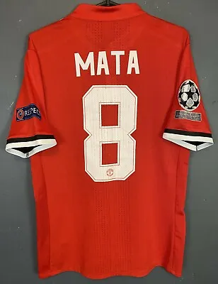 Player Issue Manchester United 2017/2018 Juan Mata Football Soccer Shirt Size S • $124.99