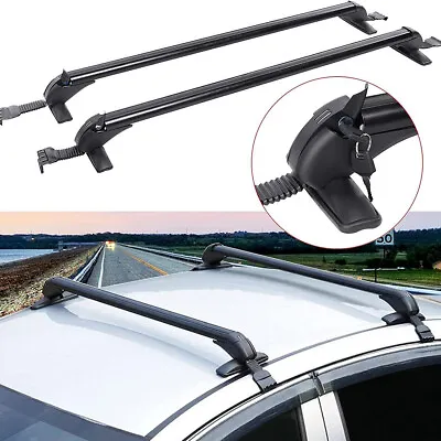 $75.95 • Buy For Audi S4 A4 B8 4DR 43.3  Car Top Roof Rack Cross Bars Luggage Carrier W/ Lock