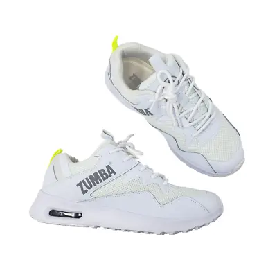 Zumba Womens Air Classic Low Top Sneakers Shoes Pure White A1F00191 Size US 8 • £57.87