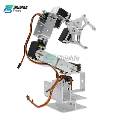 $51.34 • Buy 6DOF Mechanical Robotic Arm Aluminium Robot Clamp Claw Kit Mount Set For Arduino