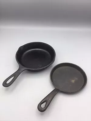 Vintage Unmarked Cast Iron Skillets • $23.78