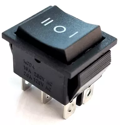 On-Off-On  Rocker Switch 3 Position 6 Pin DPDT 16A  240Vac Car Dash Boat 12V • £7.99