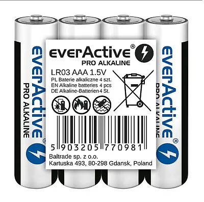 20x Everactive Pro Alkaline LR03 AAA 15 V Battery 4er Pack Sealed • $17.73