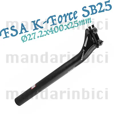 FSA K-Force SB25 UD Carbon Ø27.2x400x25mm Seatpost Matte Black New • $161.99