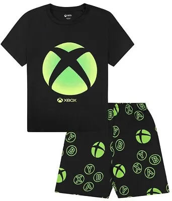 £13.99 • Buy Xbox Official Mens And Boys Matching Gaming Short Pyjama Set Black