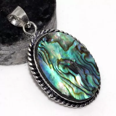 925 Silver Plated-Abalone Shell Ethnic Gemstone Handmade Pendant Jewelry 2  JW • $3.99