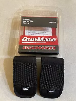 New GunMate Horizontal Single Double Magazine Pouch Black 2 PACK • $11.79