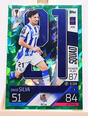 David Silva Emerald Parallel Squad Zone Match Attax 2022/23 Real Sociedad #SZ21 • £0.99